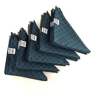 WOOF & WILD 25 New Teal Blue Square Grooming Kerchiefs Small Dog Kitty Cat